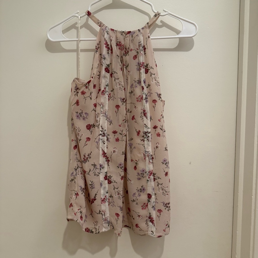 Joie Floral Silk Halter Top